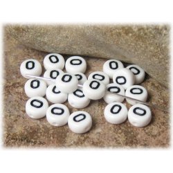 Bokstavsp&auml;rla O i acryl  20-pack ca 7 mm