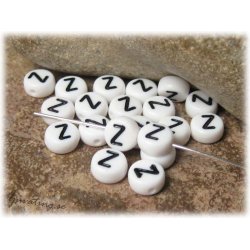 Bokstavsp&auml;rla Z i acryl  20-pack ca 7 mm
