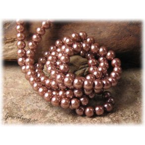 Prlor i glas rund brunton 30-pack ca 6 mm