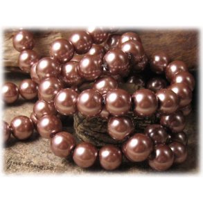 Prlor i glas rund brunton 20-pack ca 10 mm