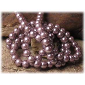 Prlor i glas rund plommonfrgad 20-pack ca 8 mm