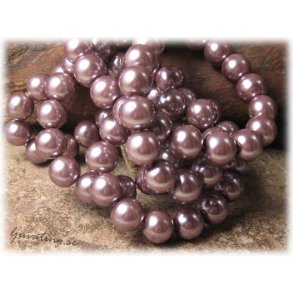 Prlor i glas rund plommonfrgad 20-pack ca 10 mm