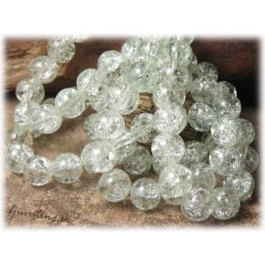 Krackelerad clear glasprla 20-pack ca 10 mm