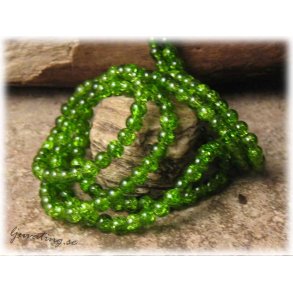 Krackelerad grn glasprla 40-pack ca 4 mm