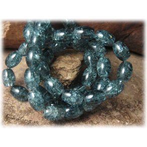 Krackelerad grbl oval glasprla 20-pack ca11x8mm