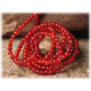 Krackelerad rd glasprla 40-pack ca 4 mm