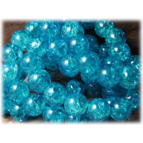 Krackelerad mrk turkos prla 10-pack ca 12 mm