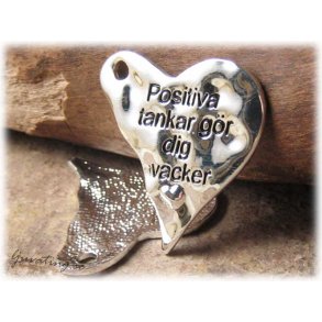 Hjrta med budskap Positiva tankar gr dig vacker