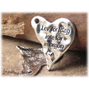 Hjrta med budskap Lev fr idag inte fr imorgon