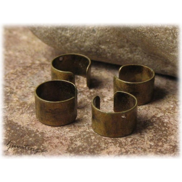 Ear cuff i antik brons metall ca 10x6 mm