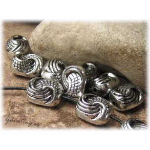 Syntetprla silver antikfinish 10-pack ca15x12x9mm