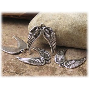 Berlock dubbelvinge antikfinish ca 21x19 mm