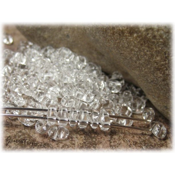 Twin beads crystal clear prla ca 2,5x5 mm