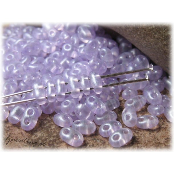 Twin beads crystal lila ca 2,5x5 mm