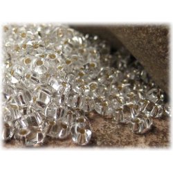 Twin beads crystal silverlined ca 2,5x5 mm