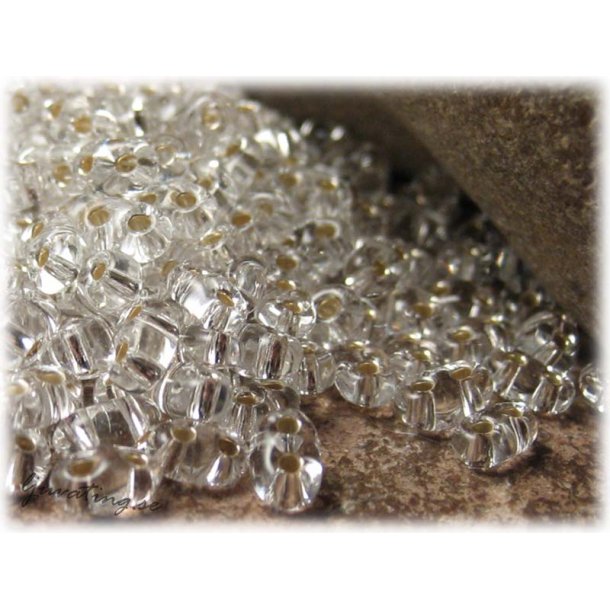 Twin beads crystal silverlined ca 2,5x5 mm