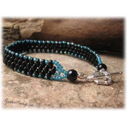 Armband twin beads och seed beads / design Anna