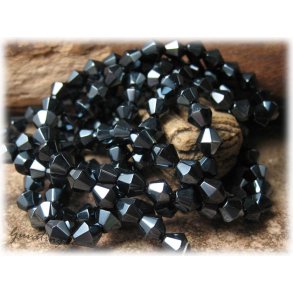 Blsvart facetterad bicone 30-pack ca 6 mm