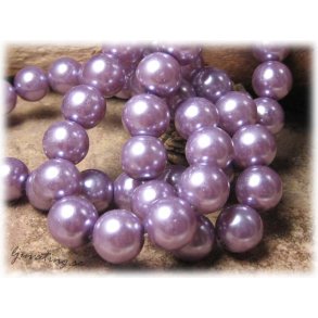 Prlor i glas frgad ljus lila 10-pack ca 12 mm