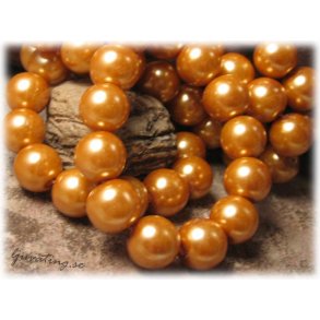 Prlor i glas frgad guldgul 10-pack ca 12 mm