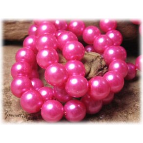 Prlor i glas frgad chock cerise 10-pack ca 12 mm