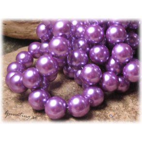 Prlor i glas frgad pastell lila 10-pack ca 12 mm