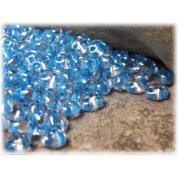 Twin beads crystal bl colorlined ca 2,5x5 mm