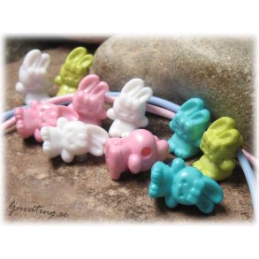 Acrylprla kaniner i mixade frger 10-pack