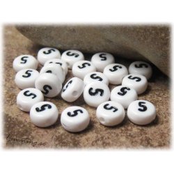 P&auml;rlor siffran 5 i acryl  20-pack ca 7 mm