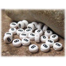 P&auml;rlor siffran 8 i acryl  20-pack ca 7 mm