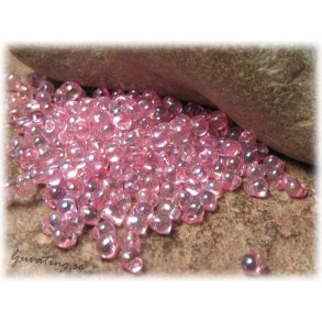 Miyuki droppar rosa med luster ca 3,4 mm