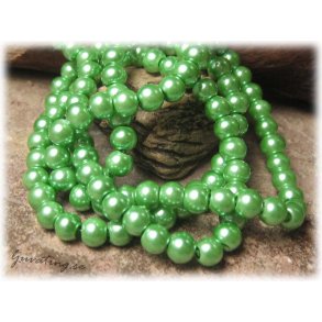 Prlor i glas rund grn 30-pack ca 6 mm