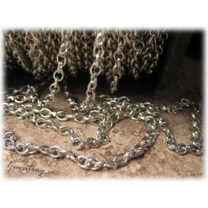 Kedja platinafrgad med mnster ca 4,5x3,5 mm 