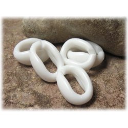 Kedjelnkar i acryl vit 3-pack ca 23x16 mm