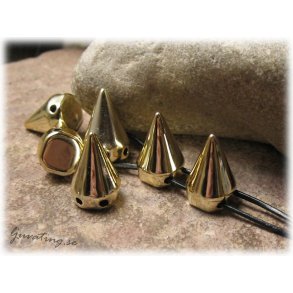 Spike enkel 2-hlsdelare guldfrgad 3-pack