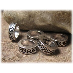Sluten mnstrad ring tibetsilver ca11mm hl ca 7mm