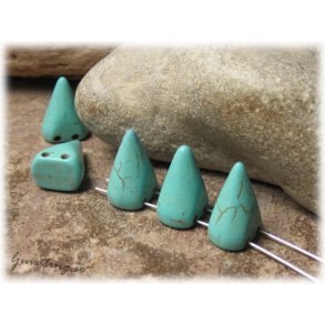 Spike 2-hlsdelare i howlite 5-pack ca 16x10 mm