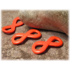 Connector neon orange evighet infinity ca 29x14 mm
