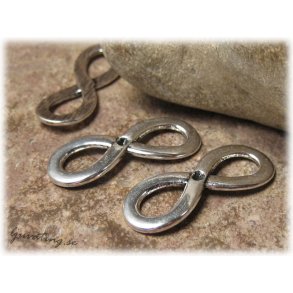 Connector antiksilver evighet infinity ca 31x13 mm