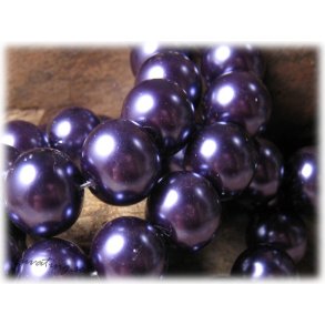 Prlor i glas rund lila 10-pack 14 mm