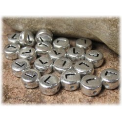 Bokstavsprla L silverfrgad  20-pack ca 7 mm