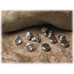 Nitar i metall med clear strass 2 delar