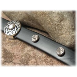 Nitar i metall med clear strass 2 delar