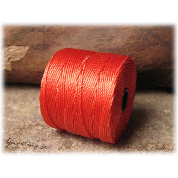 S-lon bead cord orange tjocklek ca 0,5 mm