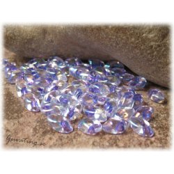 Long Magatamas lilac lined crystal AB 4x7 mm