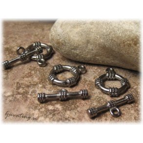 Toggle ls boj i svartfrgad metall ca 15 mm