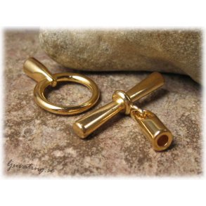 Toggle ls guldfrgad metall hl ca 3 mm