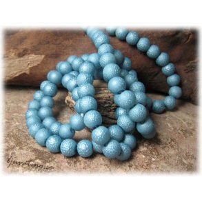 Glasprla bl med struktur 20-pack ca 8 mm