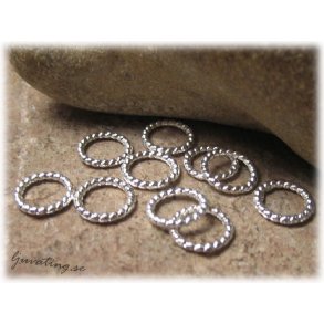Rfflad silverfrgad sluten ring 10-pack ca 9 mm
