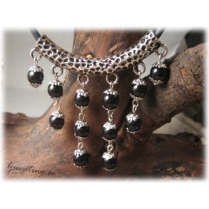 Hnge i metall med prlor 6 glor lngd 60 mm